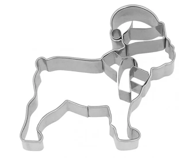 Christmas Mastiff Cookie Cutter with Embossed Detail