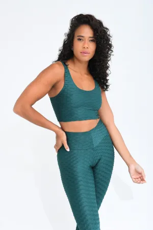 Chrome Cropped Tank Emerald (FINAL SALE)