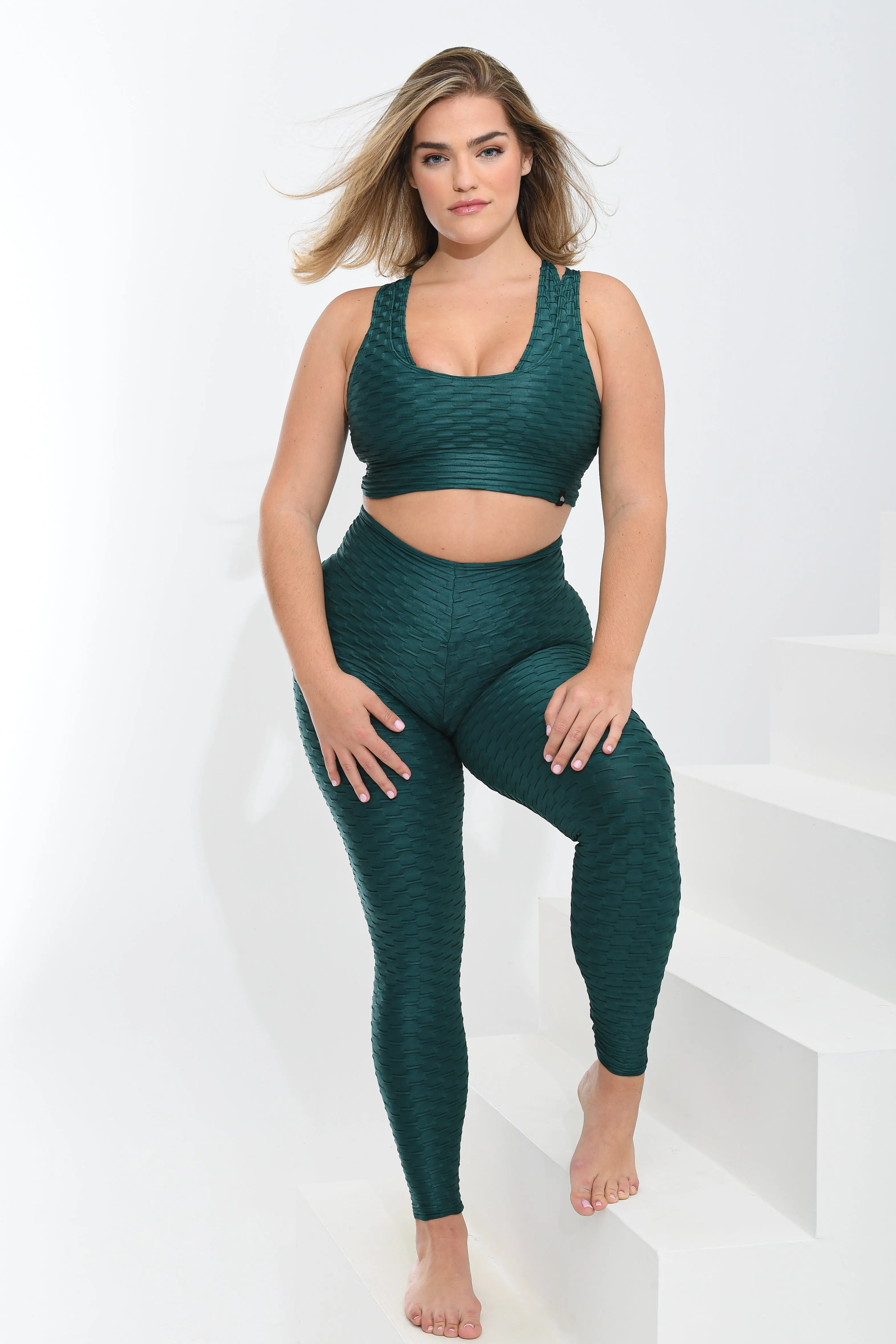 Chrome Cropped Tank Emerald (FINAL SALE)