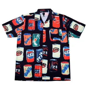 Classic Tin Designed Aloha Shirt - Black