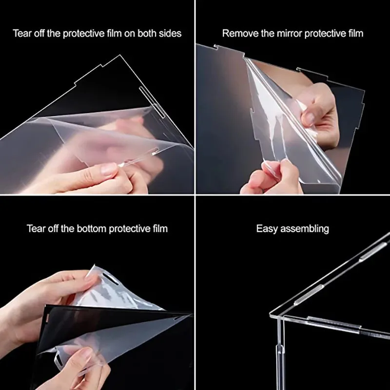 Clear Acrylic Display Case Organizer Protection Showcase Box for Figures Toys & Collectibles