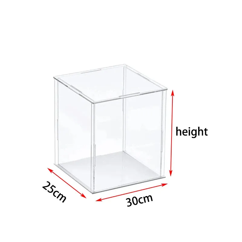 Clear Acrylic Display Case Organizer Protection Showcase Box for Figures Toys & Collectibles