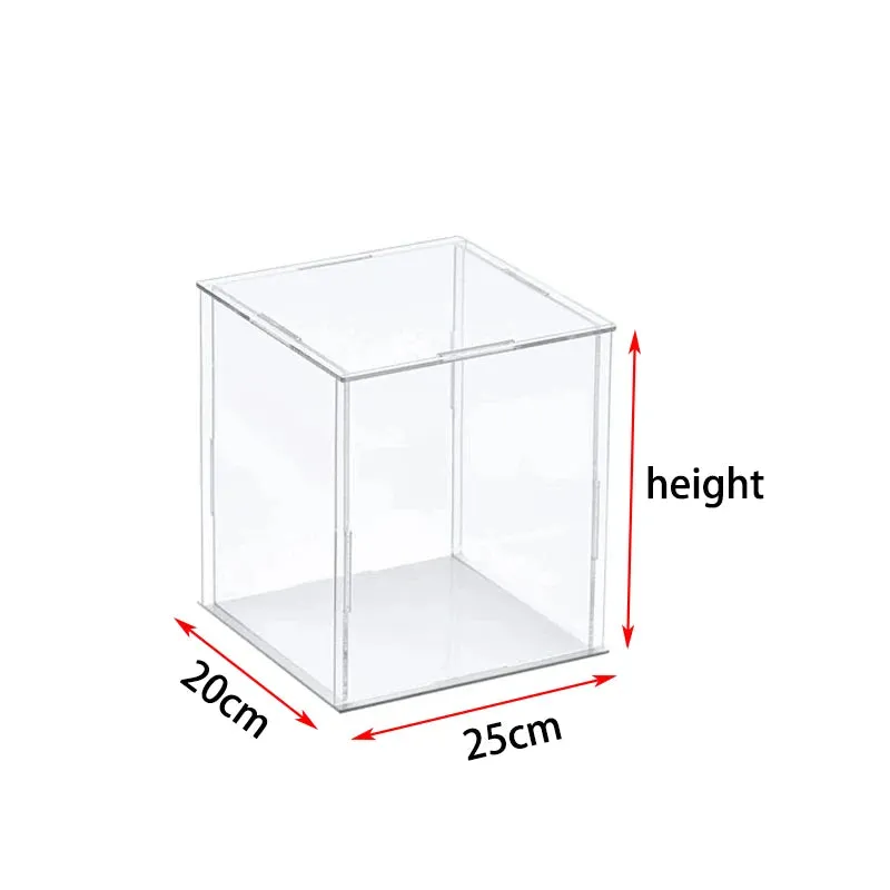 Clear Acrylic Display Case Organizer Protection Showcase Box for Figures Toys & Collectibles