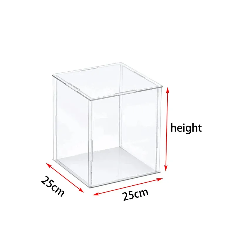 Clear Acrylic Display Case Organizer Protection Showcase Box for Figures Toys & Collectibles