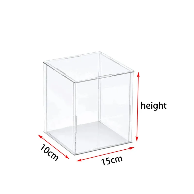 Clear Acrylic Display Case Organizer Protection Showcase Box for Figures Toys & Collectibles