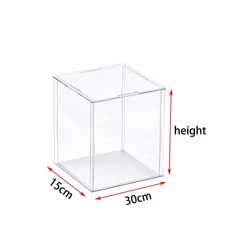 Clear Acrylic Display Case Organizer Protection Showcase Box for Figures Toys & Collectibles