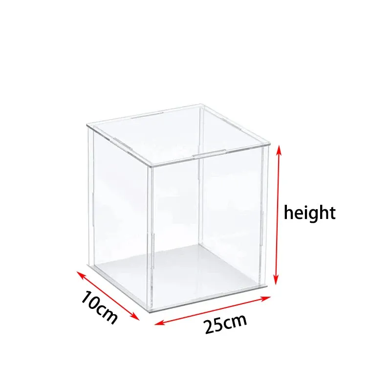 Clear Acrylic Display Case Organizer Protection Showcase Box for Figures Toys & Collectibles