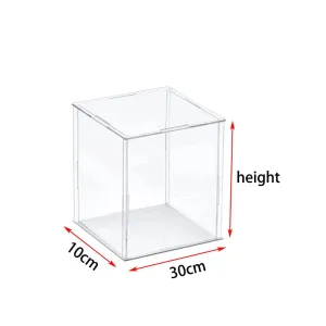 Clear Acrylic Display Case Organizer Protection Showcase Box for Figures Toys & Collectibles