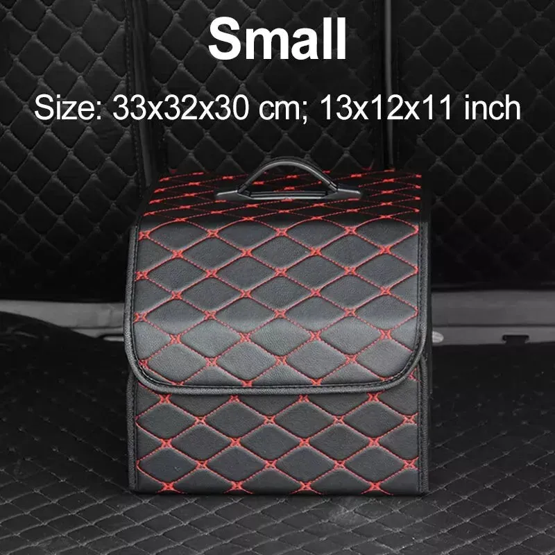 Collapsible Leather Car Trunk Organizer