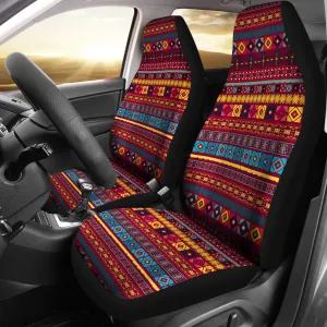 Colorful Ethnic Pattern Car Seat Covers Red, Blue and Yellow