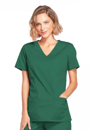 Core Stretch 4728 Mock Wrap Top Hunter Green