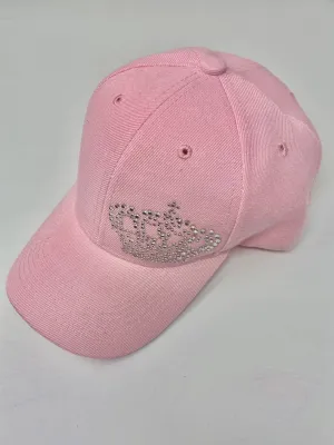 Cotton Cap - Pink with Silver Crown