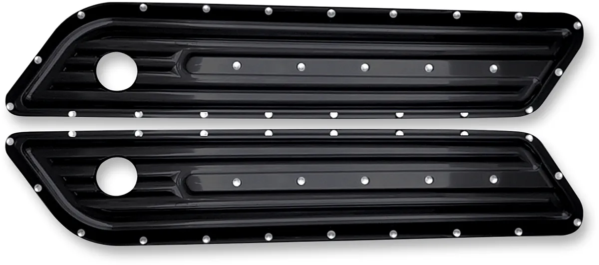 Covingtons C1010-C Saddlebag Hinge Covers - Dimpled - Chrome