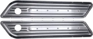 Covingtons C1010-C Saddlebag Hinge Covers - Dimpled - Chrome