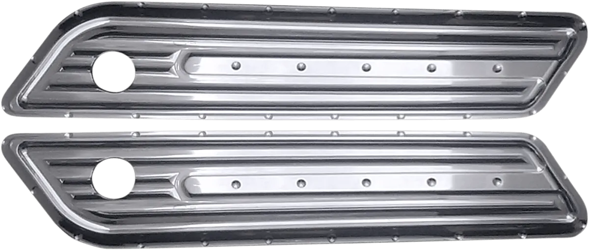 Covingtons C1010-C Saddlebag Hinge Covers - Dimpled - Chrome