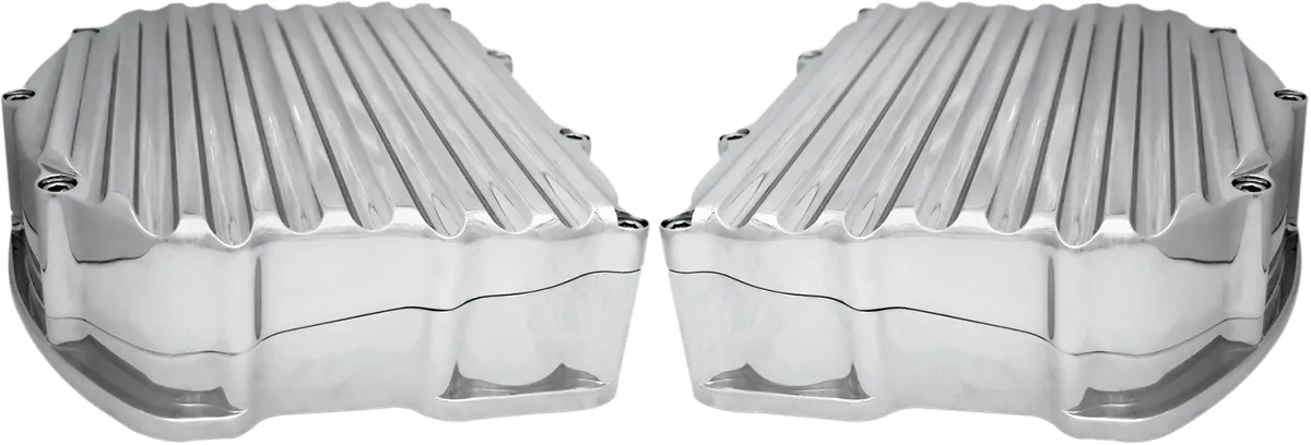 Covingtons C1282-C Finned Panhead-Style Valve Covers - Chrome