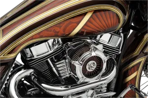 Covingtons C1282-C Finned Panhead-Style Valve Covers - Chrome