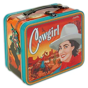 Cowgirl Metal Lunch Box