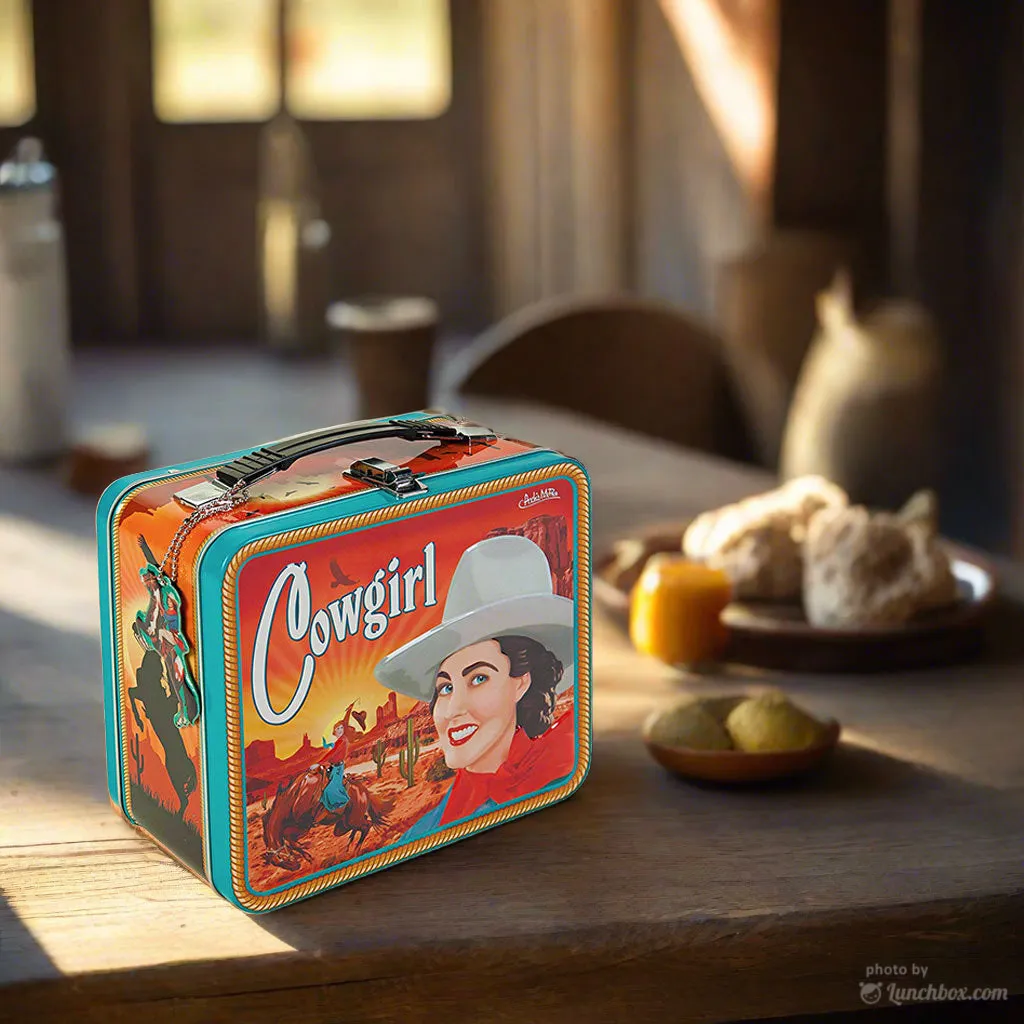 Cowgirl Metal Lunch Box