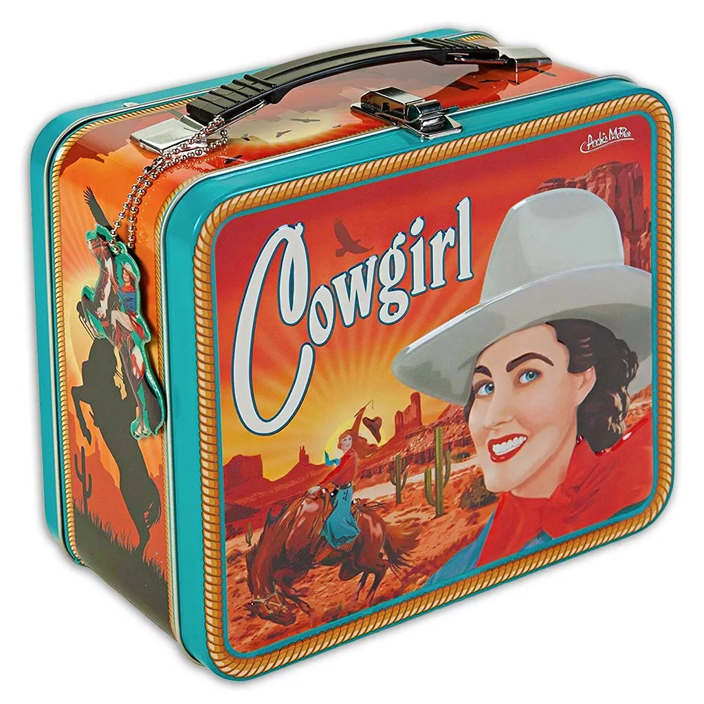 Cowgirl Metal Lunch Box