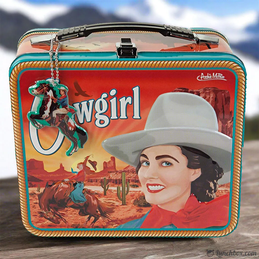 Cowgirl Metal Lunch Box