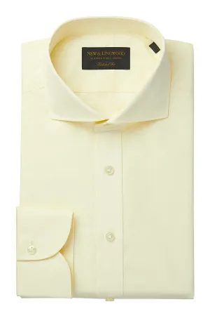 Cream Poplin Cutaway Collar Tailored Fit Single Cuff Shirt