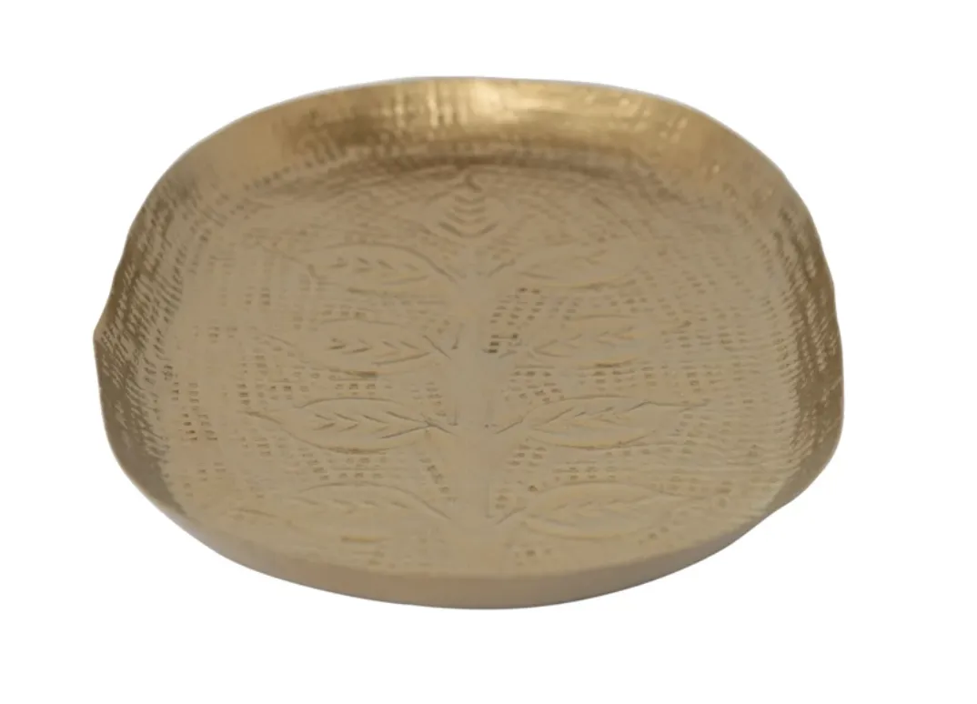 Decorative Debossed Metal Tray