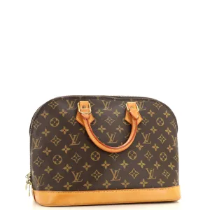 Designer Alma Handbag Monogram Canvas PM