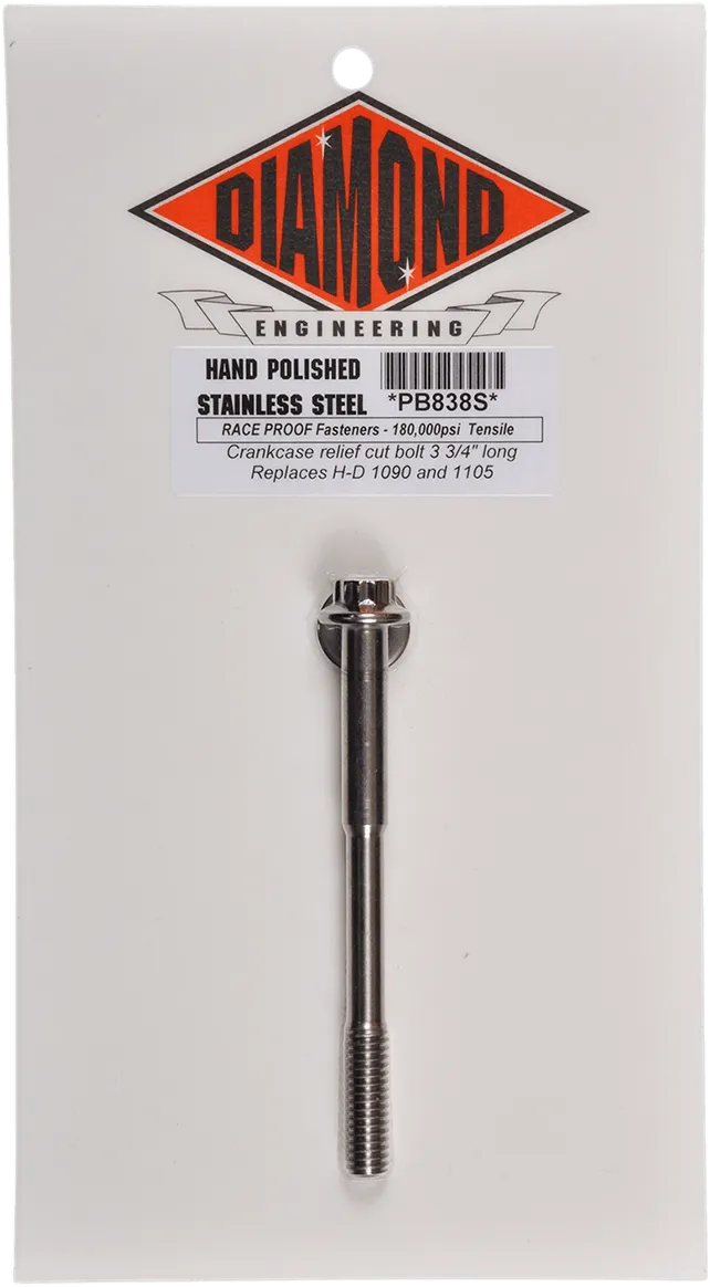 Diamond Engineering PB838S 12-Point Crankcase Relief Cut Bolt