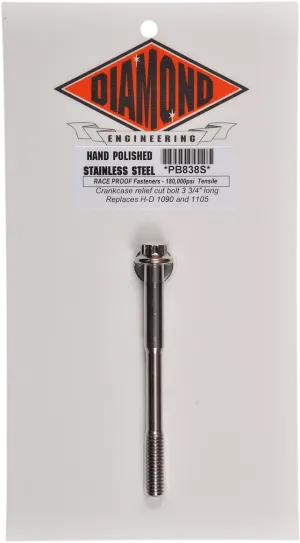 Diamond Engineering PB838S 12-Point Crankcase Relief Cut Bolt
