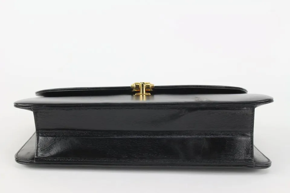 Dior Black Box Calf Leather Flap Chain Bag 827da9