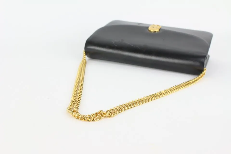 Dior Black Box Calf Leather Flap Chain Bag 827da9