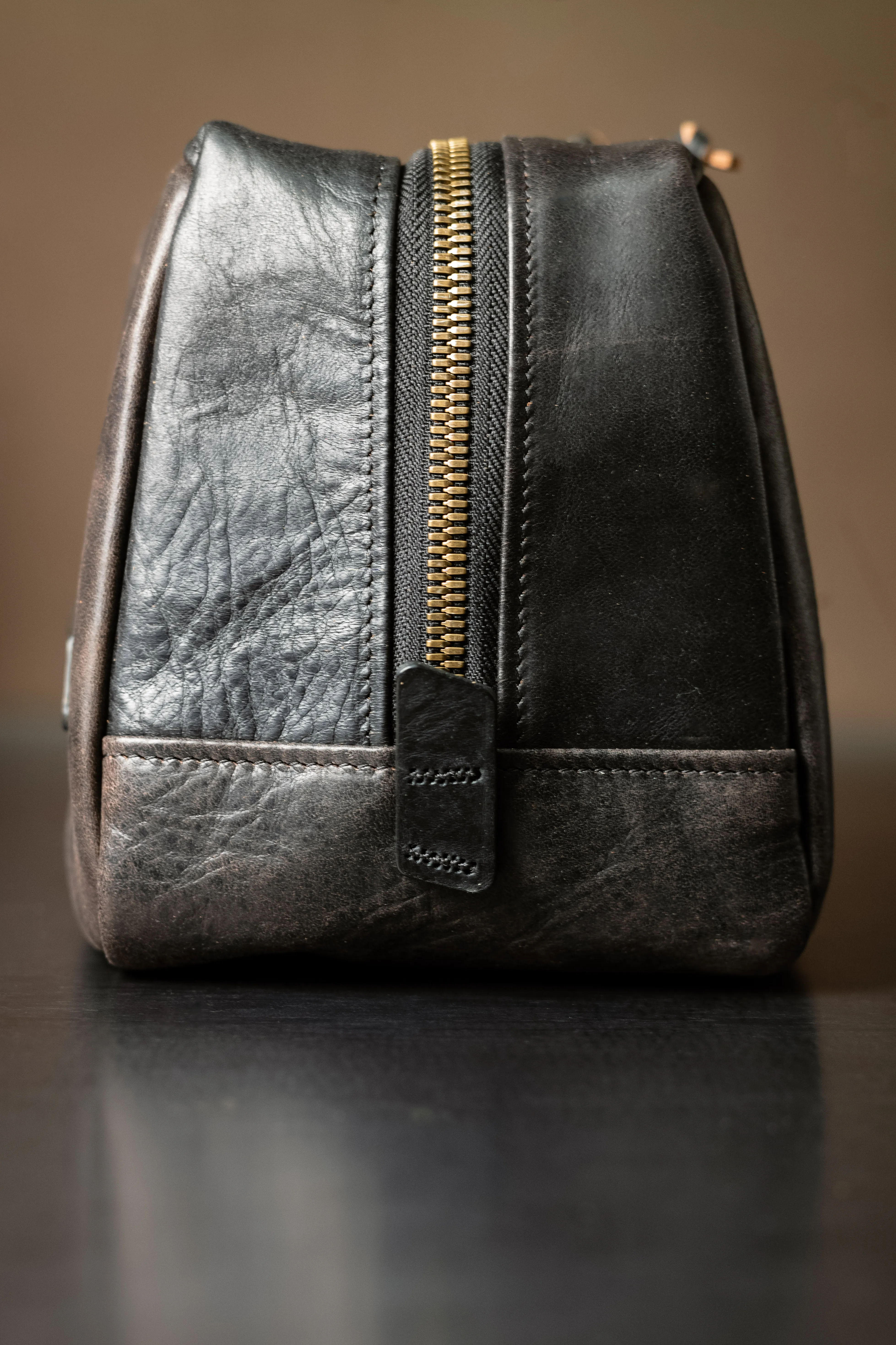 Dopp Kit - Horween Teacore Horsehide - sample - missing pocket