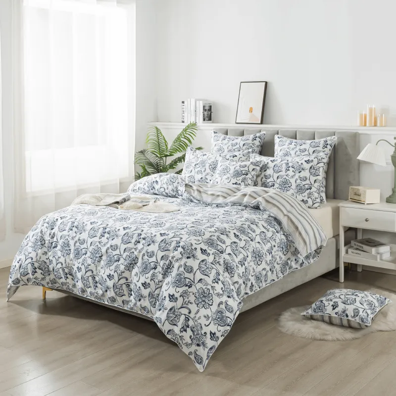 Duvet Cover Set-Bohemian Damask Paisley