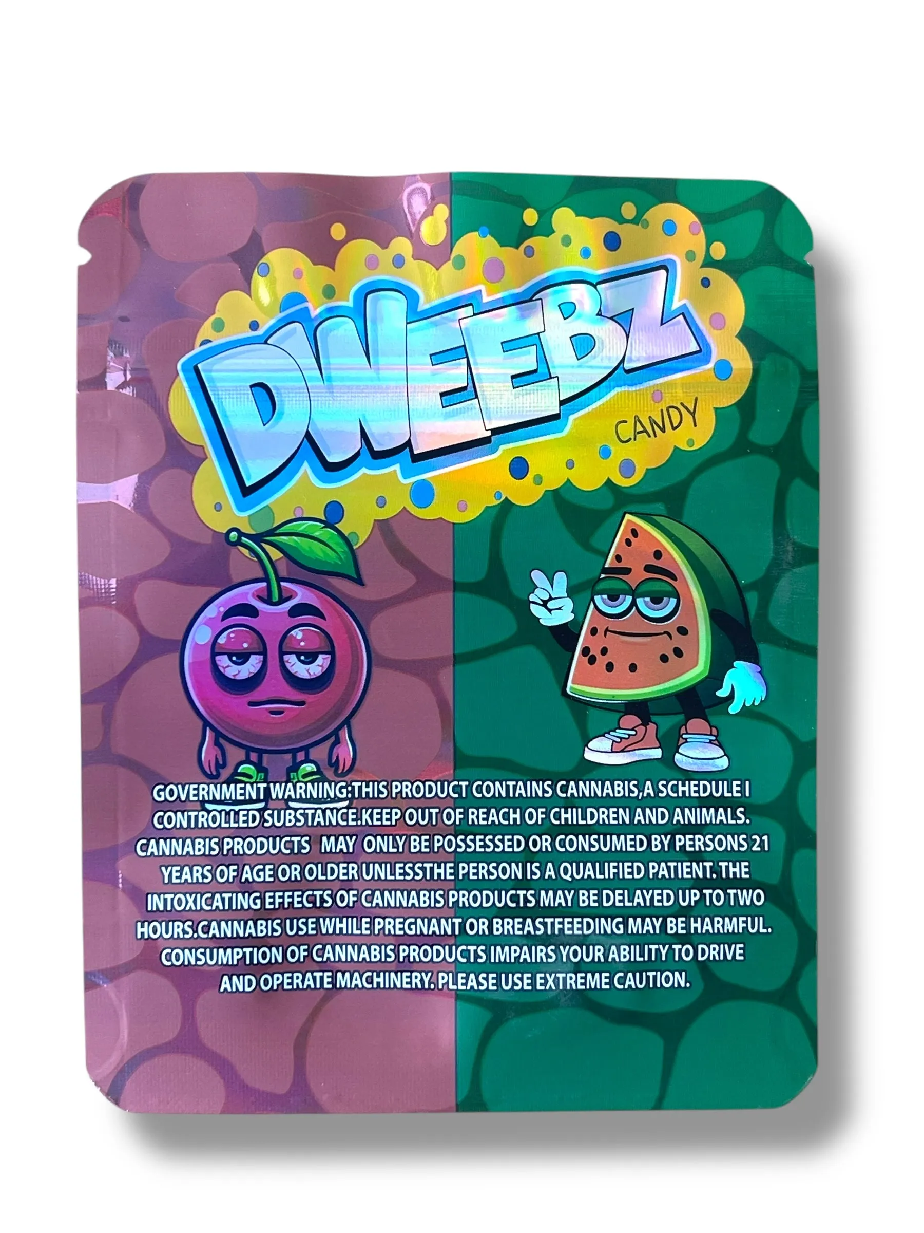 Dweebz Candy Watermelon and Cherry Mylar Bag 3.5 Grams