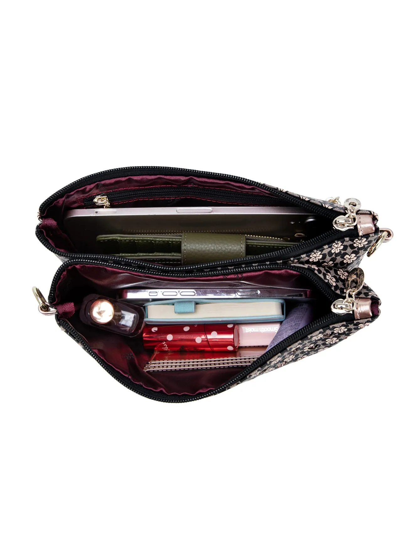 DYLAN VEGAN CROSS BODY BAG- CP17-1010-BLK