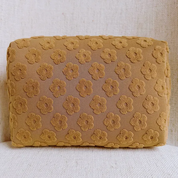 Embossed Daisy Blossom Cosmetic Cases