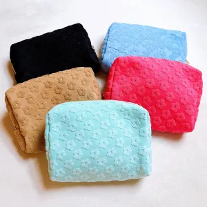 Embossed Daisy Blossom Cosmetic Cases