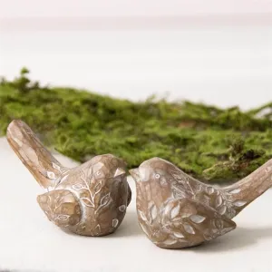 Embossed Leaf Pattern Birds