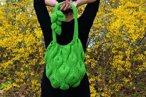 Embossed Leaves Purse Crochet Pattern - PF
