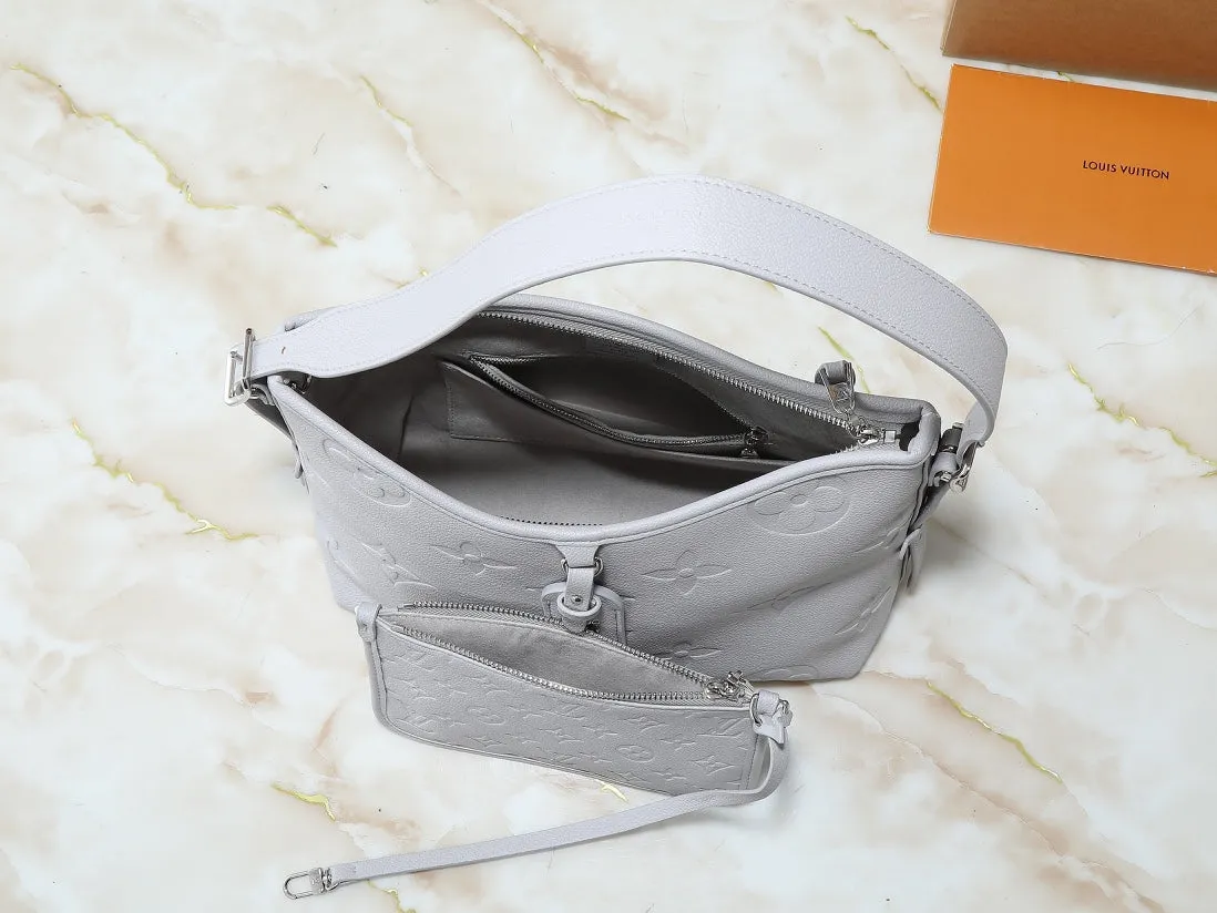 Embossed Pattern Hobo Bag