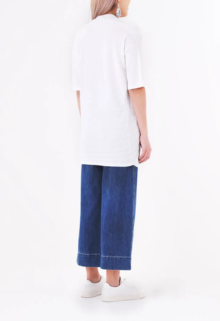 Embossed Pattern Knit Top