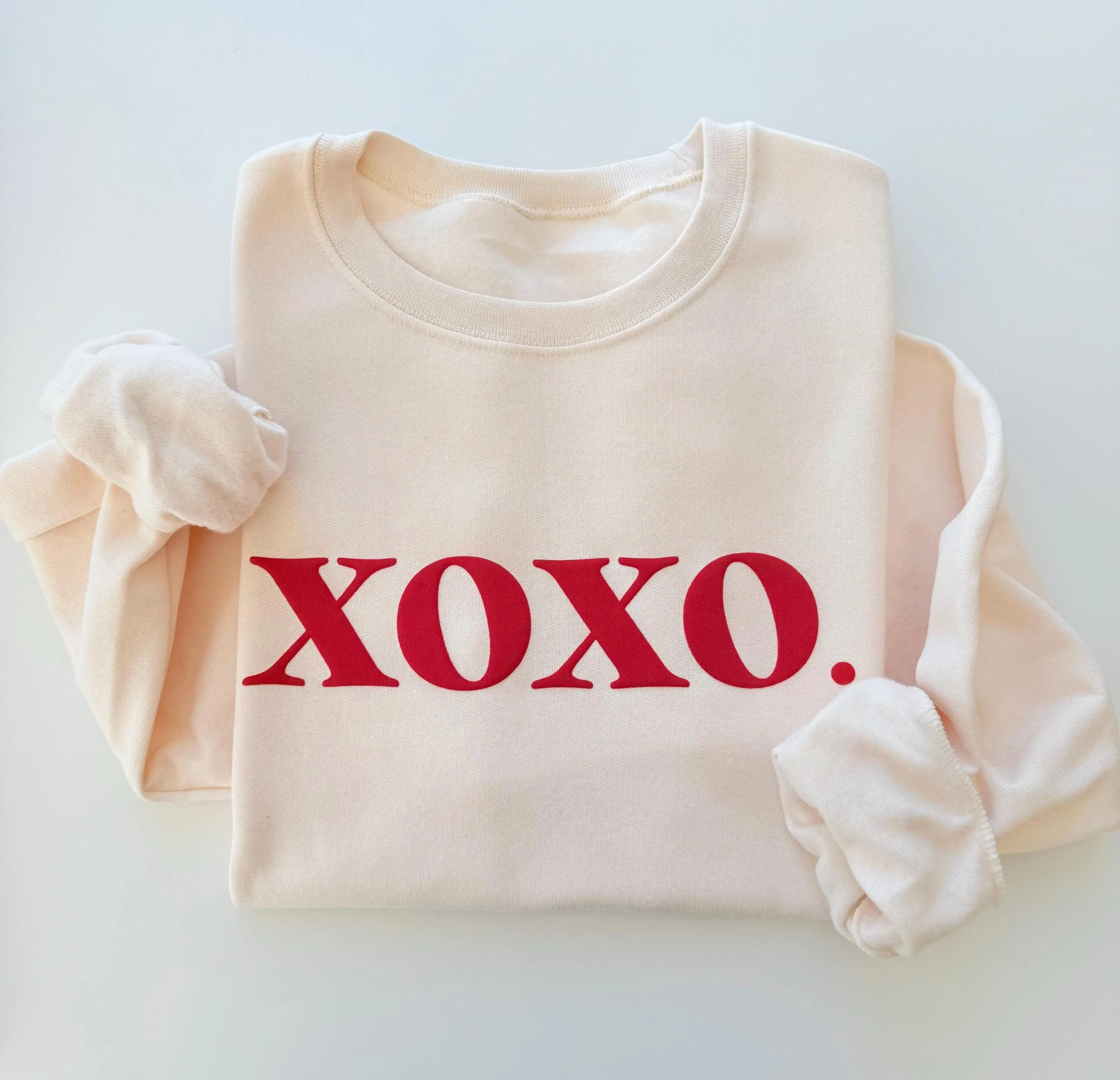 Embossed Valentine Day Varsity Sweatshirt