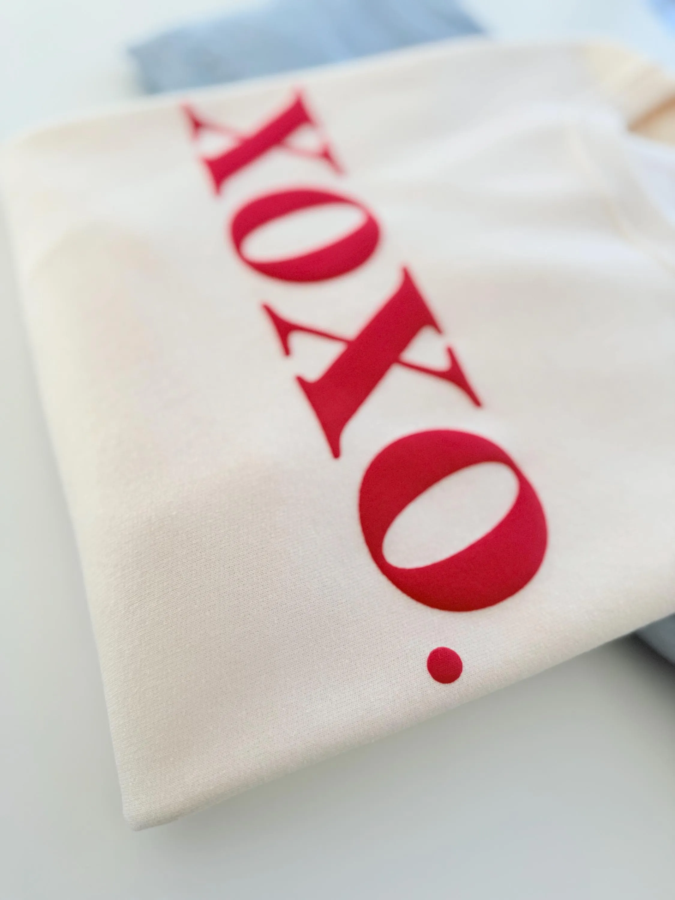 Embossed Valentine Day Varsity Sweatshirt
