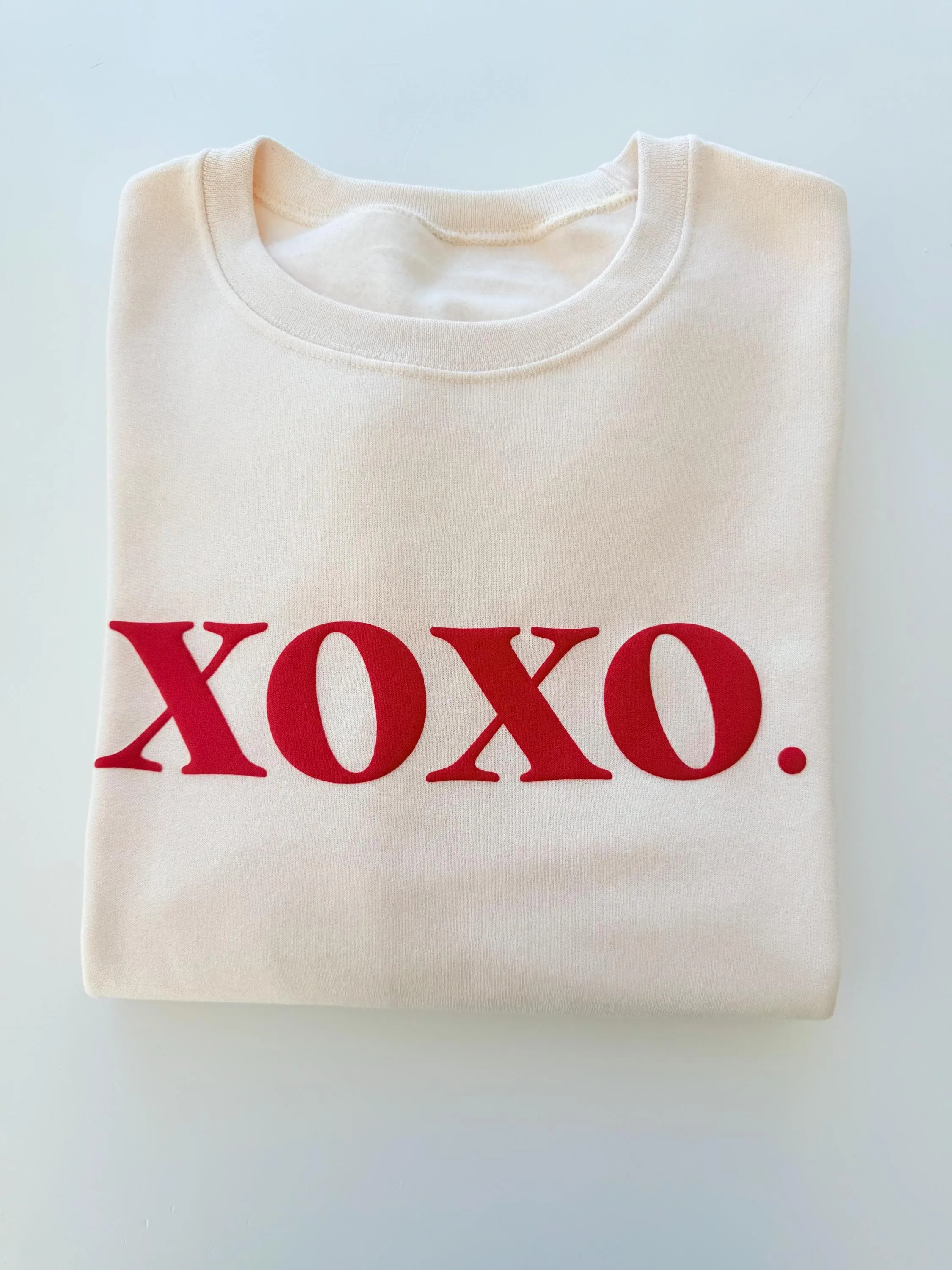Embossed Valentine Day Varsity Sweatshirt