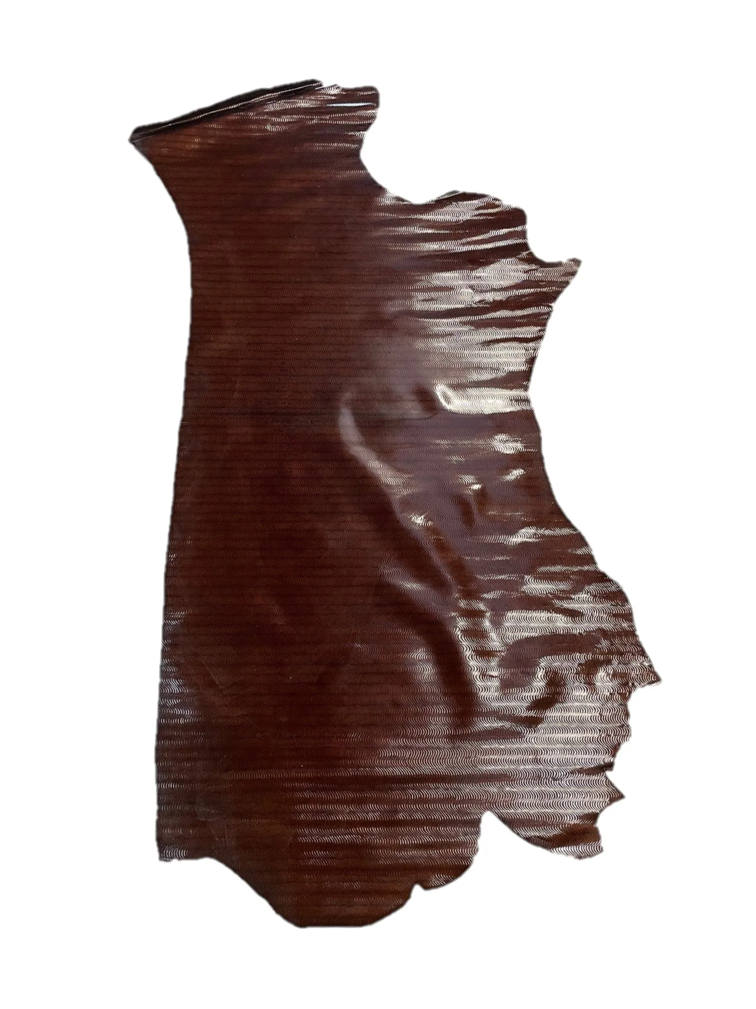 Embossed Wave Print Cow Side | Brown | 1.0mm | 12 sq.ft | $105 ea.