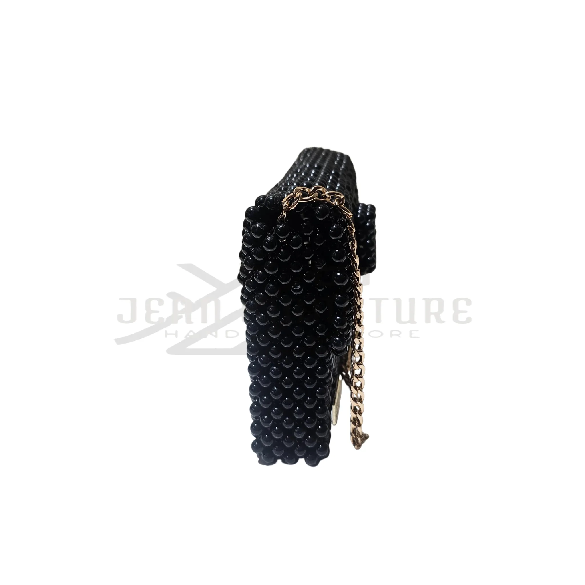 Emily Beaded Clutch Bag (Black) - 02