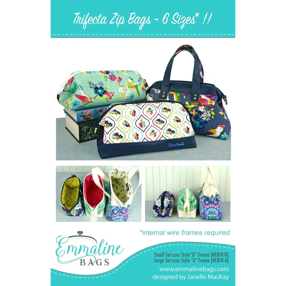 Emmaline Trifecta Zip Bags Pattern