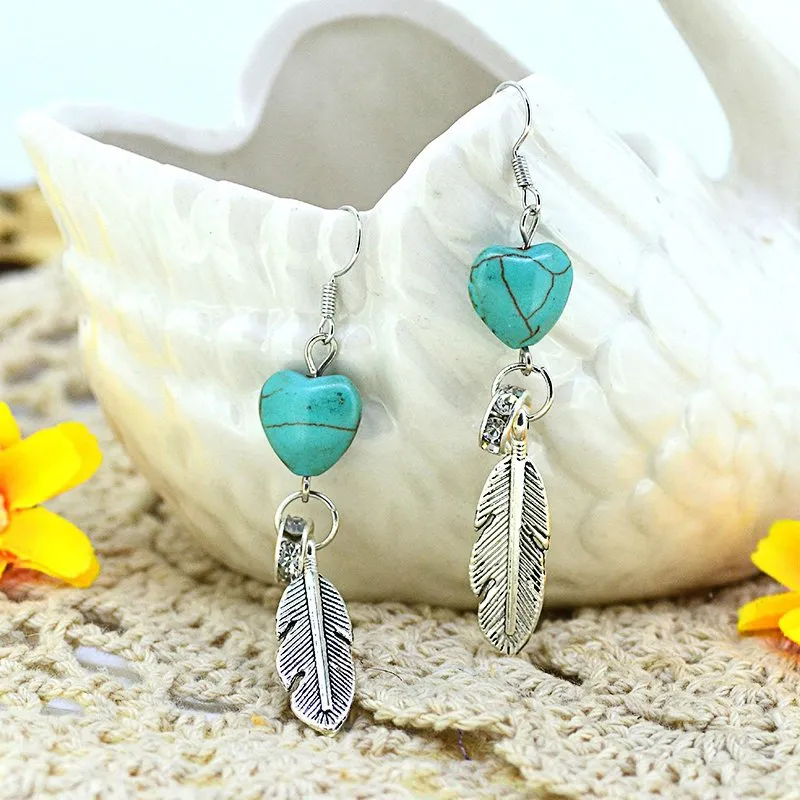 Ethnic Style Turquoise Earrings