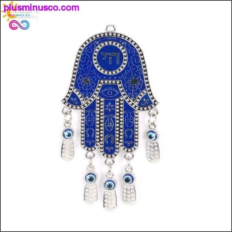 Fatima Hamsa Hand Pendants Turkey Blue Evil Eye Beads Chai